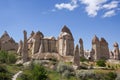 Unique geological formations in Cappadocia, Turkey Royalty Free Stock Photo