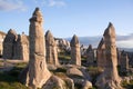 Unique geological formations in Cappadocia, Turkey Royalty Free Stock Photo