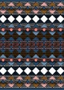 Geometric etnic handmade pattern background