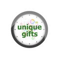 Unique gifts text on digital touch screen. social concept . Set of modern flat design concept icons for internet marketing. Watch