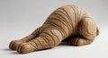 Unique Ginger Root with Curved Shape and Textured Surface Royalty Free Stock Photo