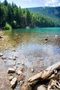 Glacial Black lake Cerne jezero, Sumava mountains, South Bohemian Region, Czech Republic Royalty Free Stock Photo