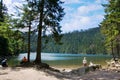 Glacial Black lake Cerne jezero, Sumava mountains, South Bohemian Region, Czech Republic