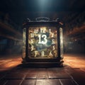 Unique Glass Clock with Thirteen Numbers Royalty Free Stock Photo