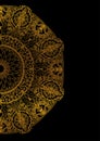 Unique golden mandala Royalty Free Stock Photo