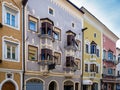 The unique Gothic-Baroque architecture of the buildings of Vipiteno, Italy