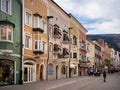 The unique Gothic-Baroque architecture of the buildings of Vipiteno, Italy