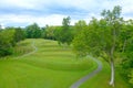 View of an unusual green snake-shaped mound in Peebles, Ohio, USA Royalty Free Stock Photo