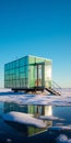 Unique Green Architecture: Portable Tiny Home Cube With Parametric Design Royalty Free Stock Photo
