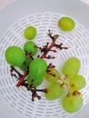 The unique green grapes