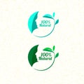 100% natural related logo design