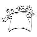 Unique Hand Drawn floral frame Royalty Free Stock Photo