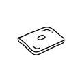 Unique Hand Drawn Laptop Icon with Clean Black and White Outline for a Modern Personal Touch