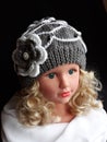 Unique hand knitted ladies hat.