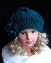 Unique hand knitted ladies hat.