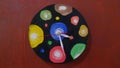 Unique handmade clock with colorful paint 02