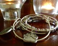 Unique handcrafted silver bracelets charms, crystals