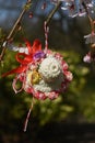 Unique handmade crocheted martisor, a Romanian spring tradition.