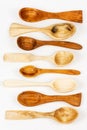 Unique handmade wooden spoons Royalty Free Stock Photo