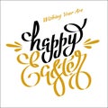 unique handwritten lettering Happy Easter on a white background_1