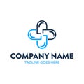 Unique healthcare and medical logo template