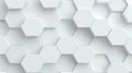 Unique hexagon geometric loop with clean minimal pattern on white canvas Royalty Free Stock Photo