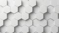 Unique hexagon geometric loop with clean minimal pattern on white canvas Royalty Free Stock Photo