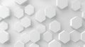 Unique hexagon geometric loop with clean minimal pattern on white canvas Royalty Free Stock Photo