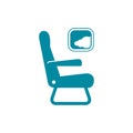 Minimalist airplane seat Royalty Free Stock Photo