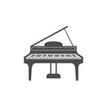 Unique illustration of classic piano