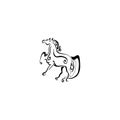 Unique illustration vector horse design