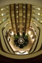 The unique indoor view of Hyatt Regency, Bandung, Indonesia