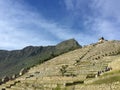 A unique and interesting view of the ancient Inca site of Machu