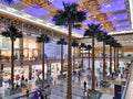 Unique interior design of a shopping mall | City Centre Mirdif mall in Dubai, modern tourist attraction in UAE Royalty Free Stock Photo