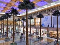 Unique interior design of a shopping mall | City Centre Mirdif mall in Dubai, modern tourist attraction in UAE Royalty Free Stock Photo