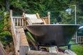 Unique jakuzzi at Hija Glamping Lake Block in Nova Vos, Slovenia