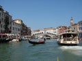 Venice. Italy. Unique Venetian views from the sea and land in the summer sunny day.