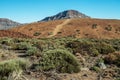 Unique landscape of Teide National Park and view of Teide Volcano peak. Tenerife Island