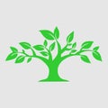 Unique leaf tree flat icon vector