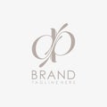 Unique letter DP logo company and icon business