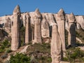 Unique Limestone Rocks, Love Valley in Cappadocia, Turkey