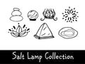 Unique Line Style Vector Salt Lamp collection
