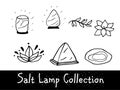 Unique Line Style Vector Salt Lamp collection