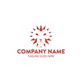 Unique lion logo template. vector. editable Royalty Free Stock Photo