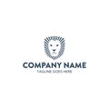 Unique lion logo template. vector. editable Royalty Free Stock Photo