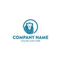 Unique lion logo template. vector. editable Royalty Free Stock Photo