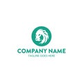 Unique lion logo template. vector. editable Royalty Free Stock Photo