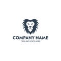 Unique lion logo template. vector. editable Royalty Free Stock Photo