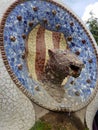 Unique  lizard sculpture Park Guell in Barcelona, Spain. Gaudi masterpieces Royalty Free Stock Photo