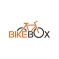 Unique logo for bike box Royalty Free Stock Photo